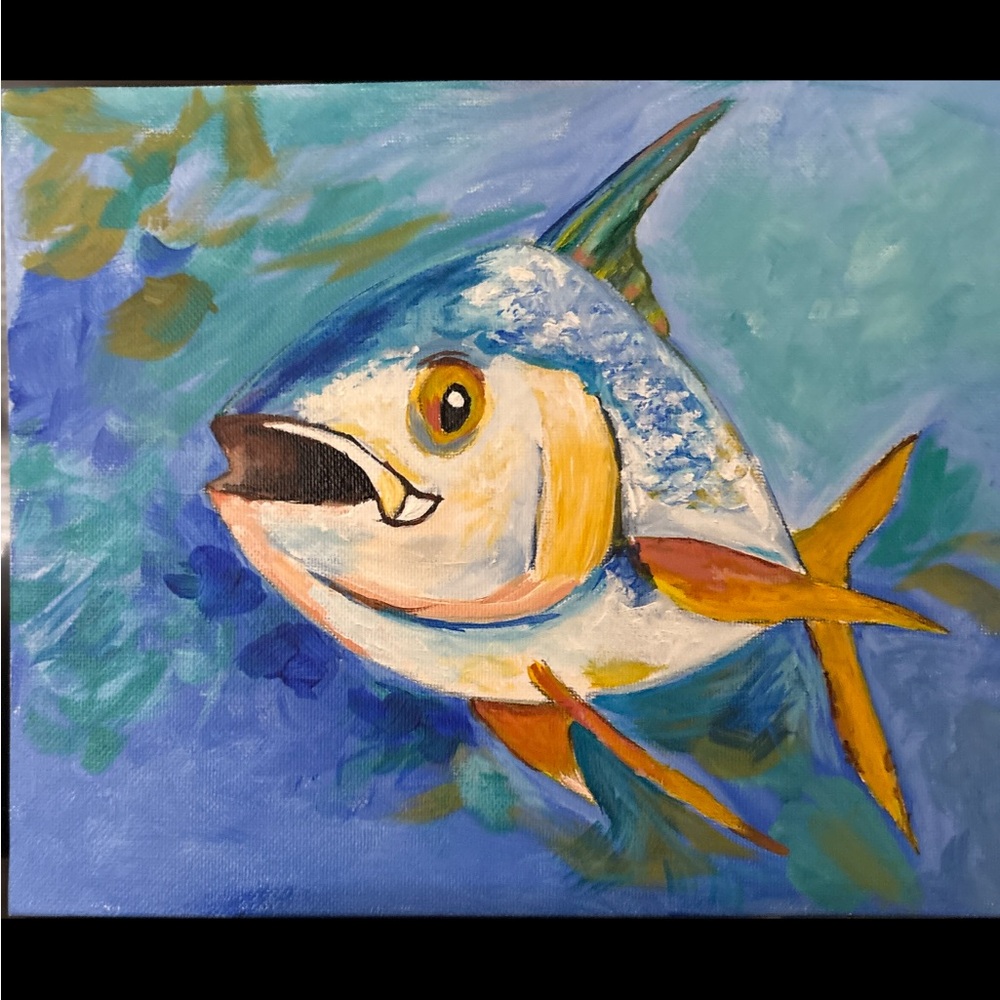 Colorful Fish Canvas Painting